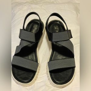 EuroSoft Black Sandals, 7.5M